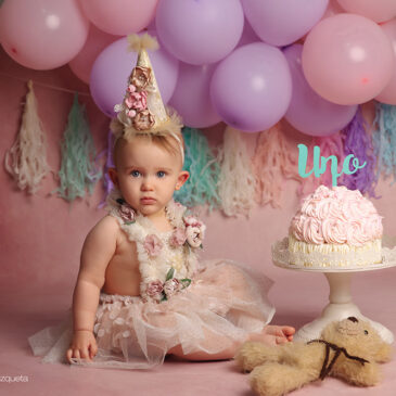 Sesiones de fotos de smash cake primer año – Geraldine