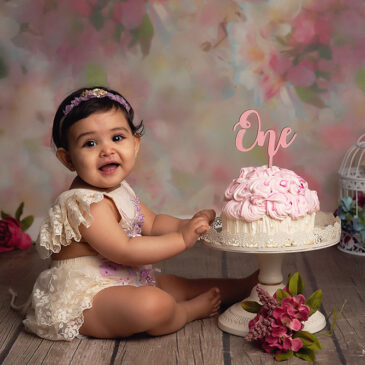 Sesion de fotos con torta smash cake Marcela