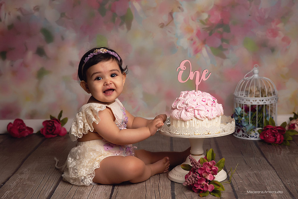 Sesion de fotos con torta smash cake Marcela